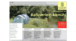 Desktop Screenshot of kanuverleih-altmuehl.de